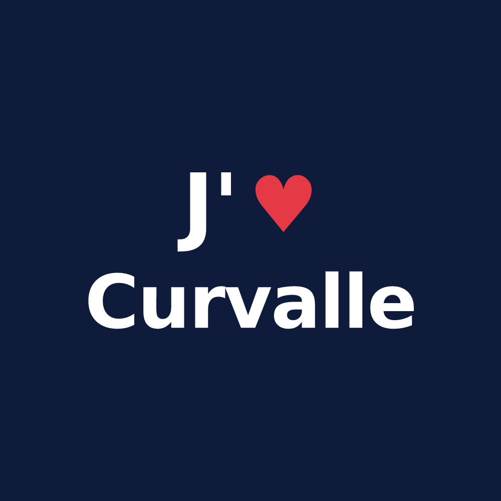 T-shirt personnalisé Curvalle — design J'aime Curvalle