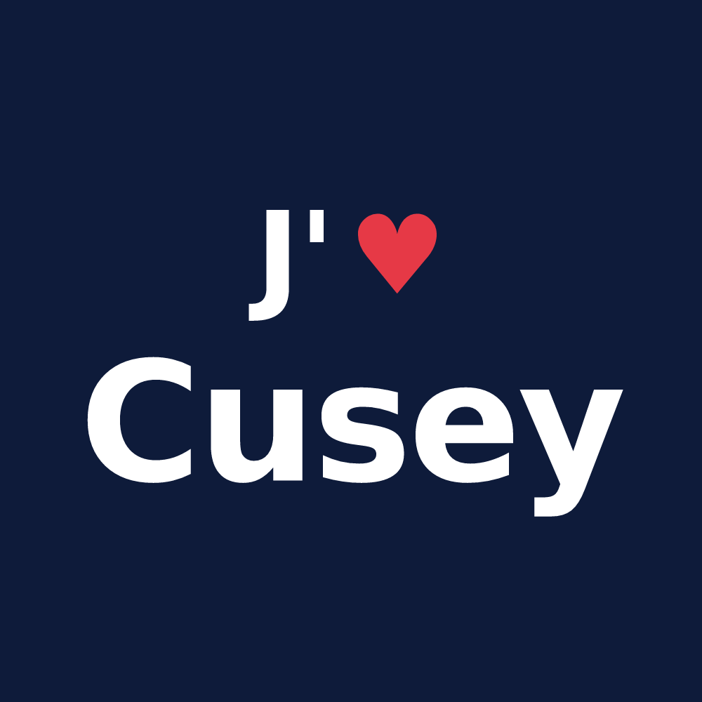 T-shirt personnalisé Cusey — design J'aime Cusey
