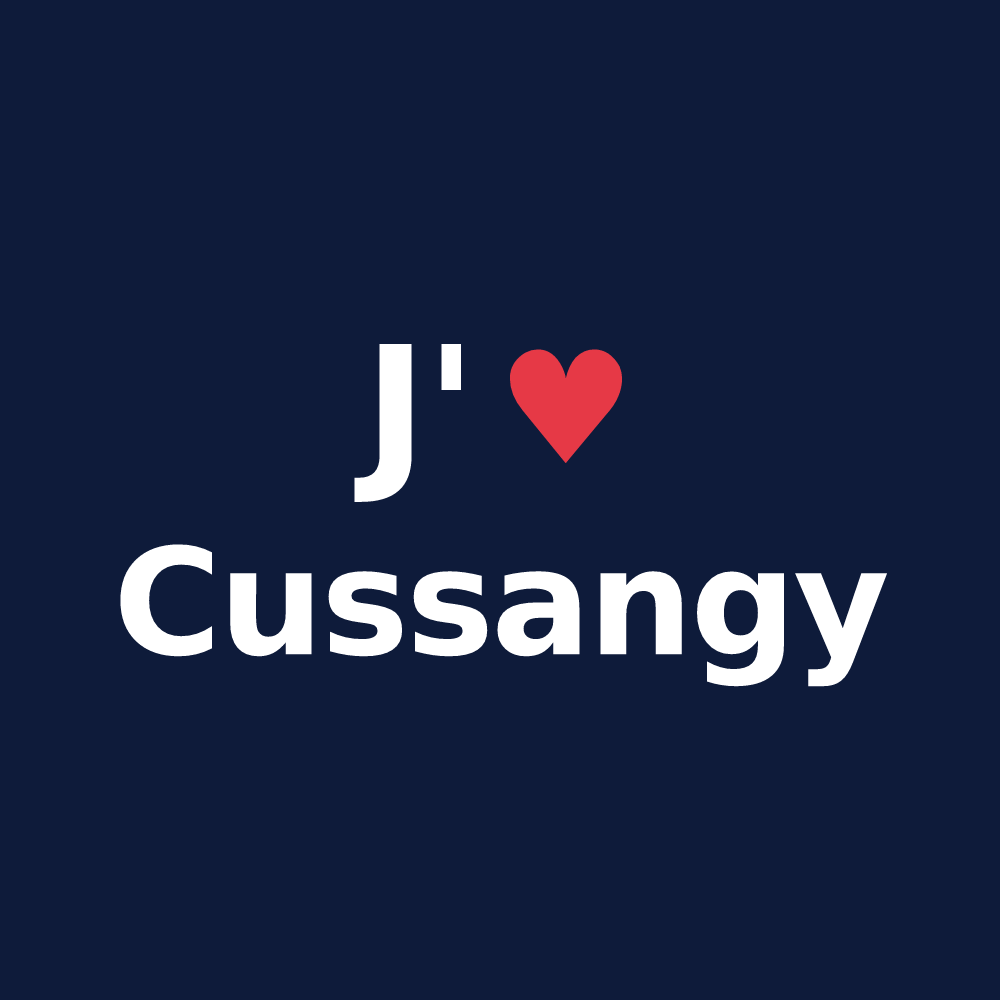 T-shirt personnalisé Cussangy — design J'aime Cussangy