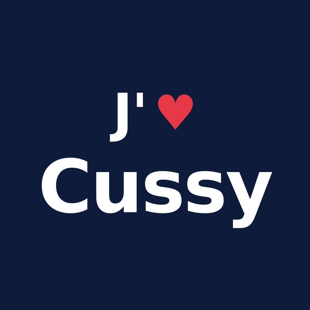 T-shirt personnalisé Cussy — design J'aime Cussy