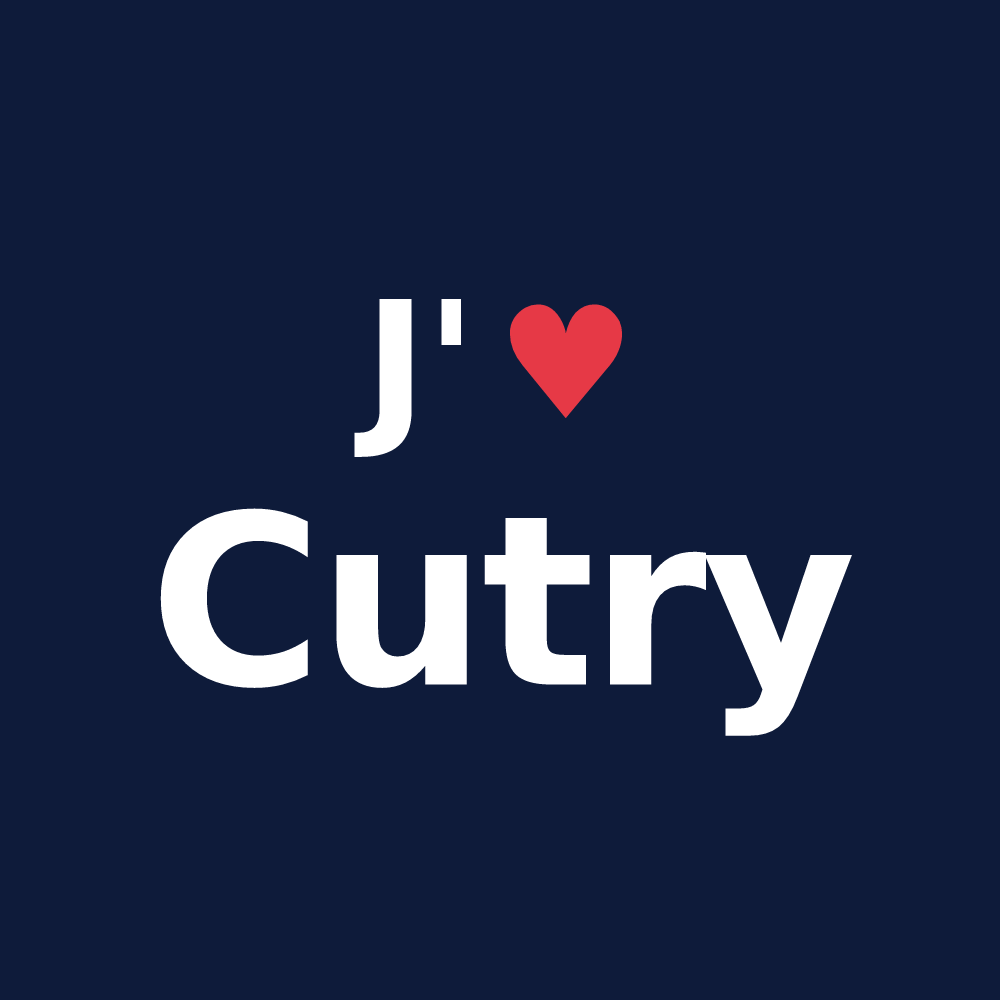 T-shirt personnalisé Cutry — design « J'aime Cutry » imprimé sur le t-shirt