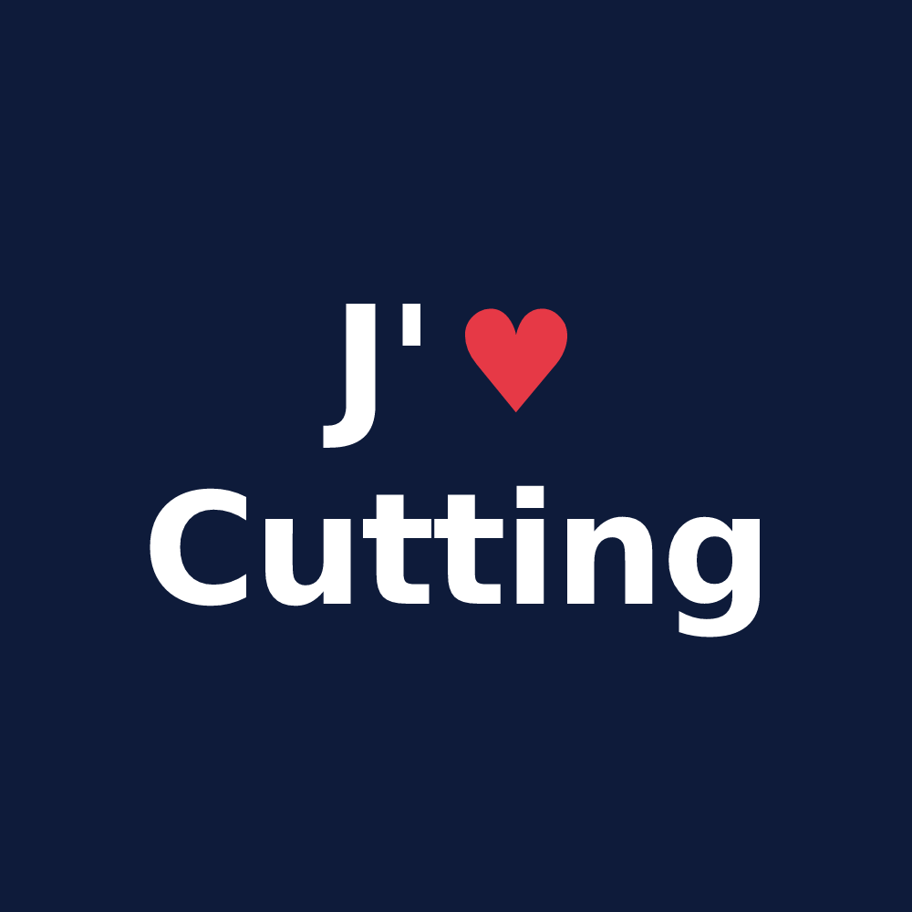 T-shirt personnalisé Cutting — design J'aime Cutting