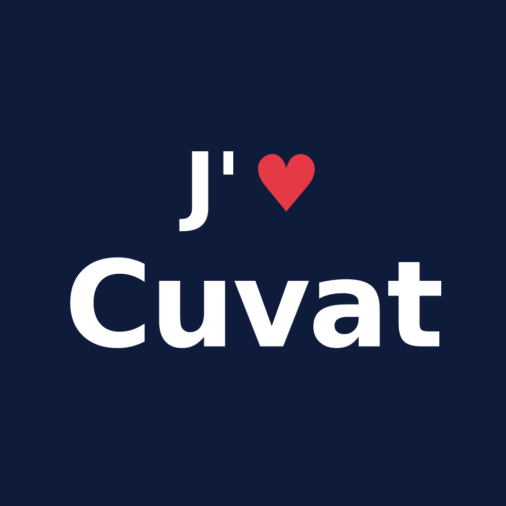 T-shirt personnalisé Cuvat — design J'aime Cuvat