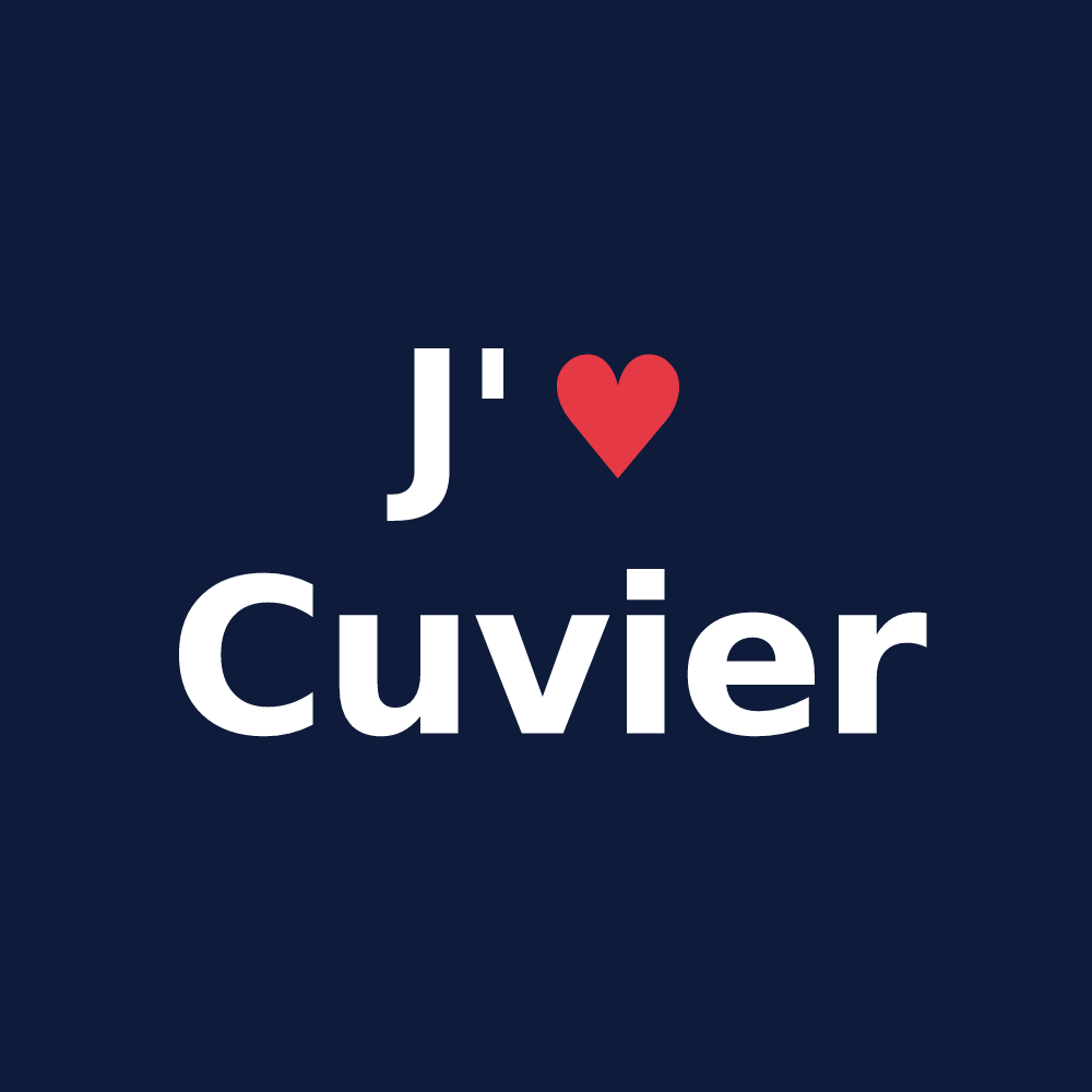 T-shirt personnalisé Cuvier — design J'aime Cuvier