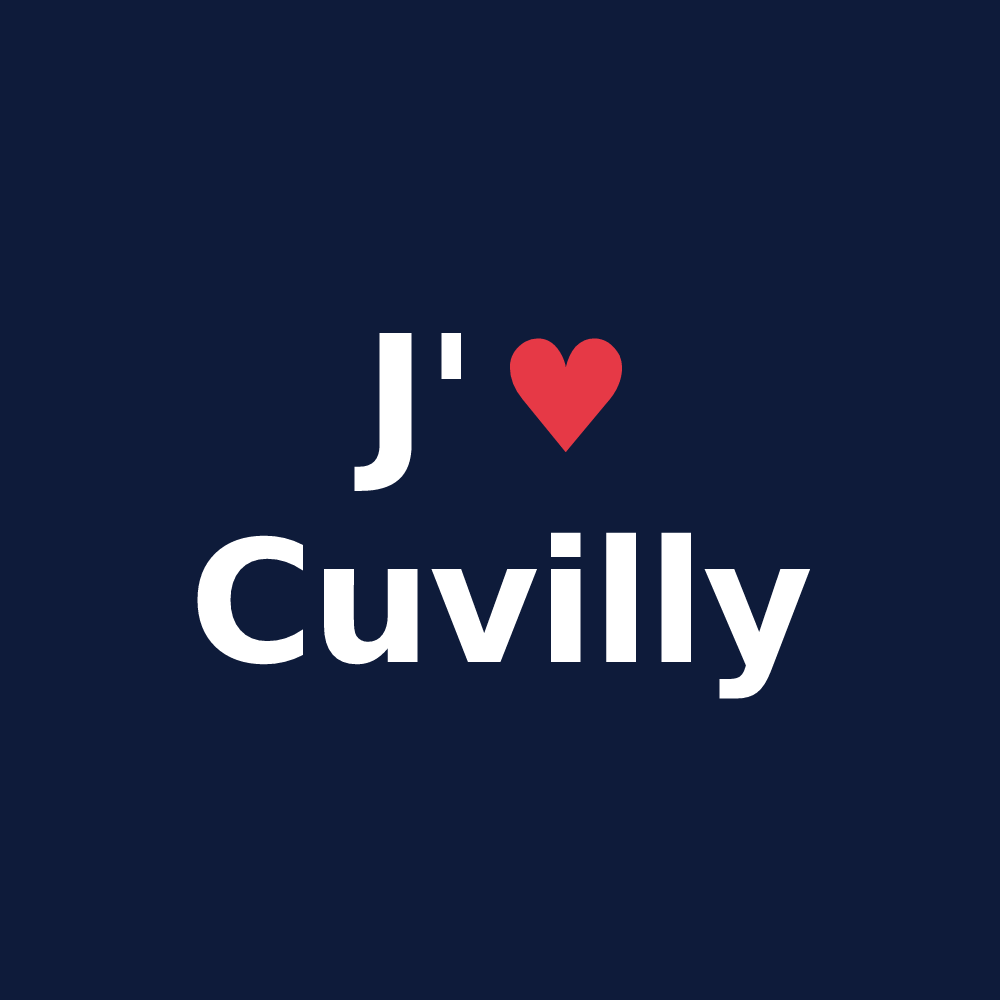 T-shirt personnalisé Cuvilly — design J'aime Cuvilly