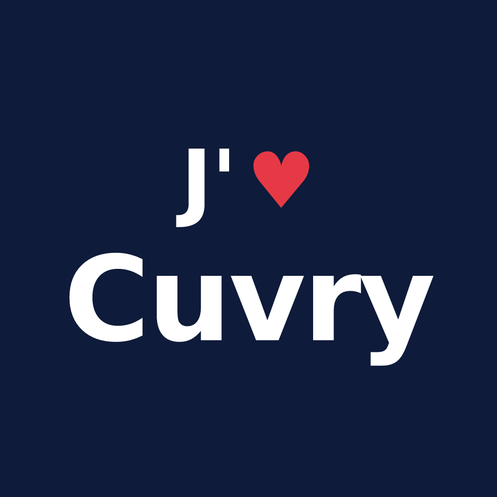 T-shirt personnalisé Cuvry — design J'aime Cuvry