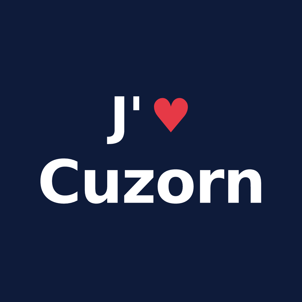 T-shirt personnalisé Cuzorn — design J'aime Cuzorn
