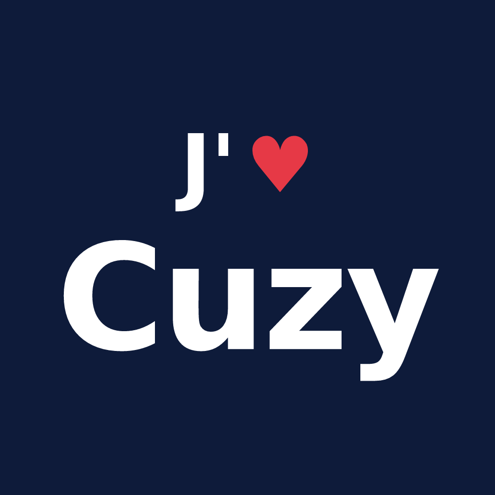T-shirt personnalisé Cuzy — design J'aime Cuzy