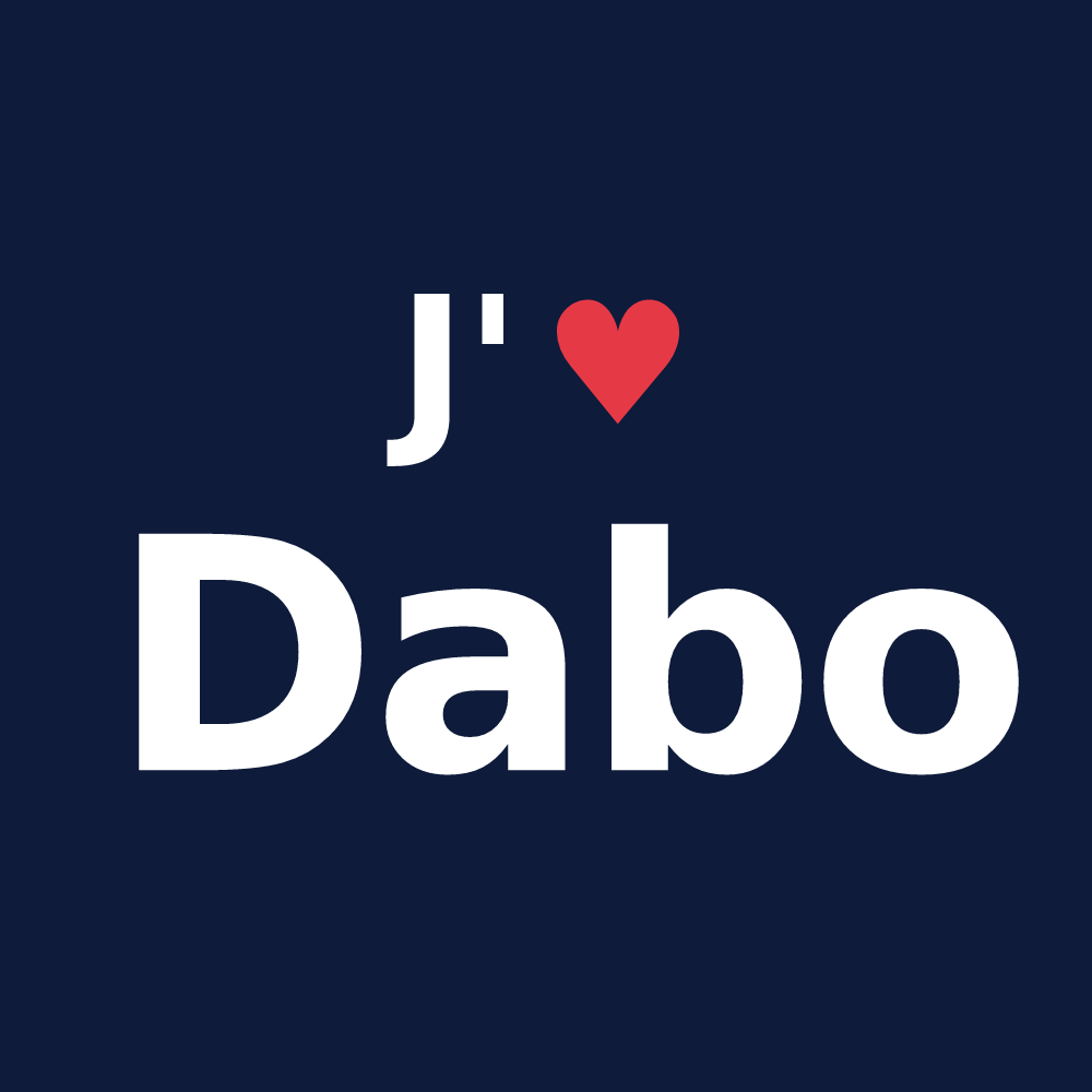 T-shirt personnalisé Dabo — design J'aime Dabo