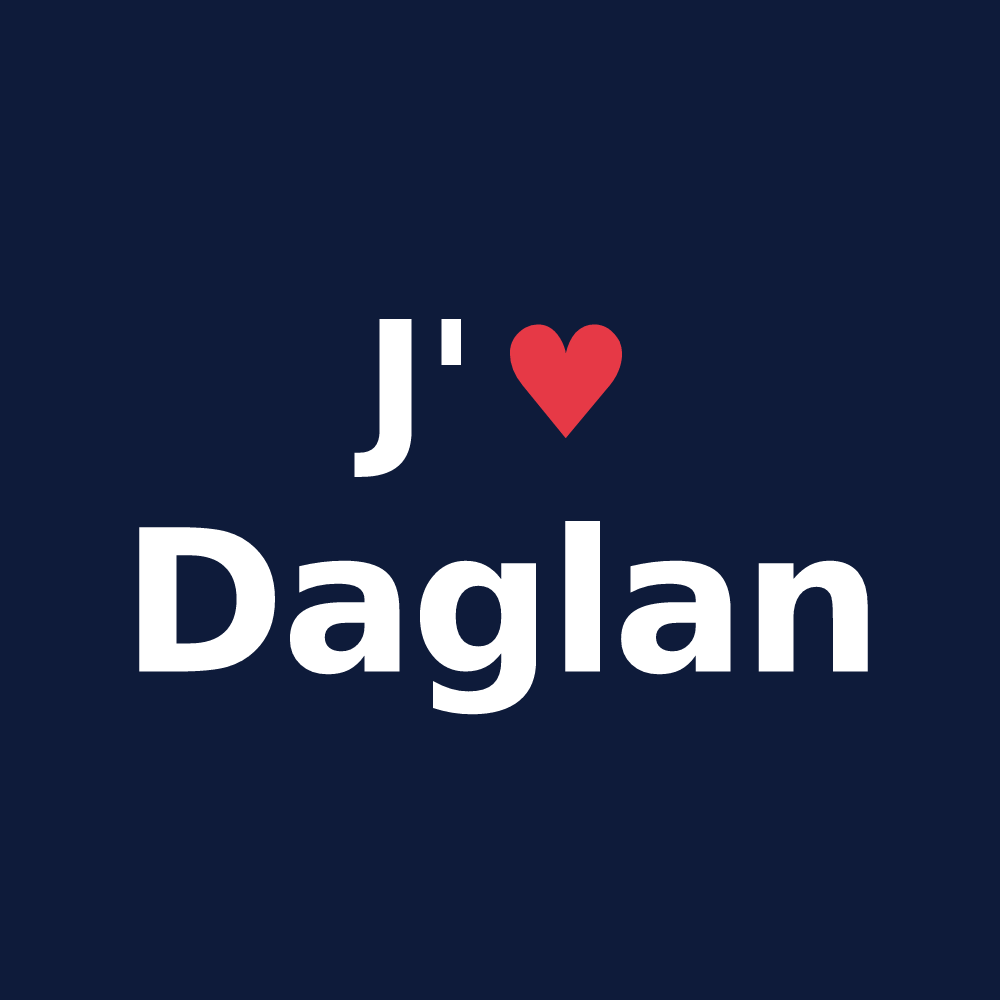 T-shirt personnalisé Daglan — design J'aime Daglan