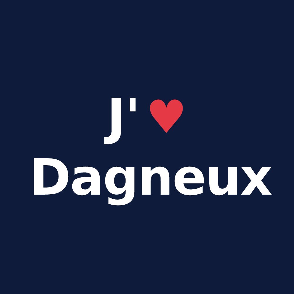T-shirt personnalisé Dagneux — design J'aime Dagneux