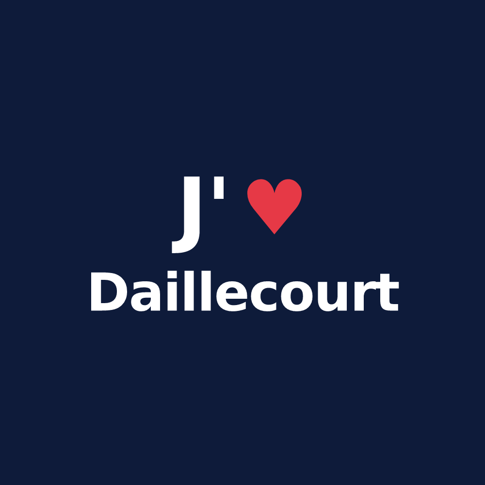 T-shirt personnalisé Daillecourt — design J'aime Daillecourt