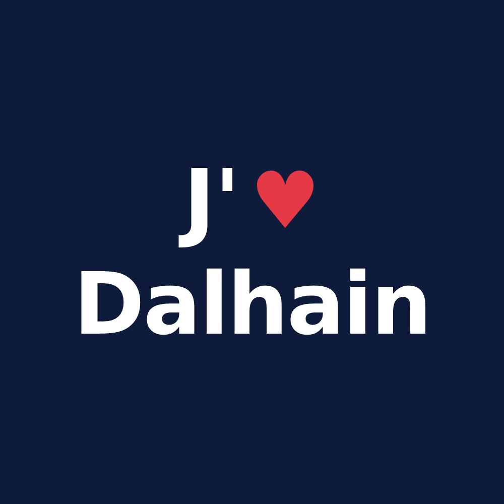 T-shirt personnalisé Dalhain — design J'aime Dalhain
