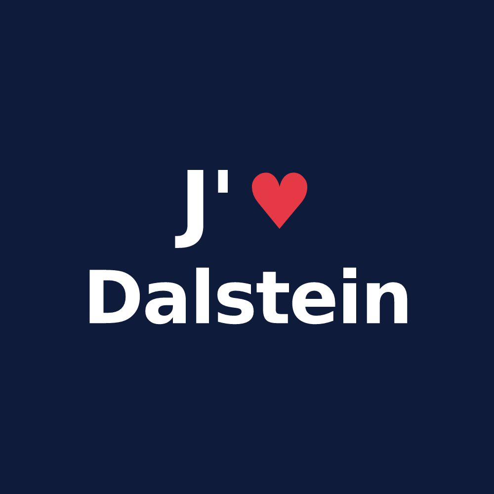 T-shirt personnalisé Dalstein — design J'aime Dalstein