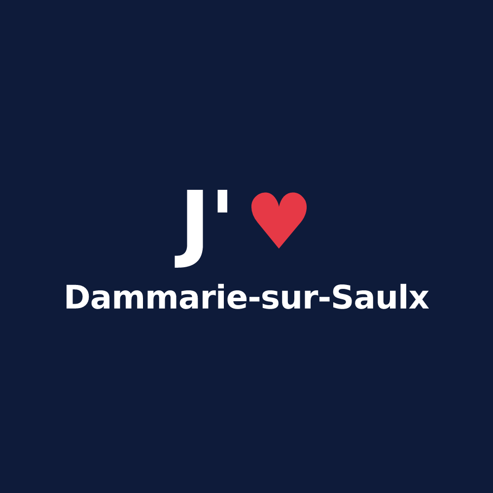 T-shirt personnalisé Dammarie-sur-Saulx — design J'aime Dammarie-sur-Saulx