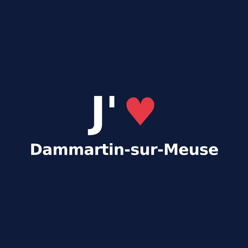 T-shirt personnalisé Dammartin-sur-Meuse — design J'aime Dammartin-sur-Meuse
