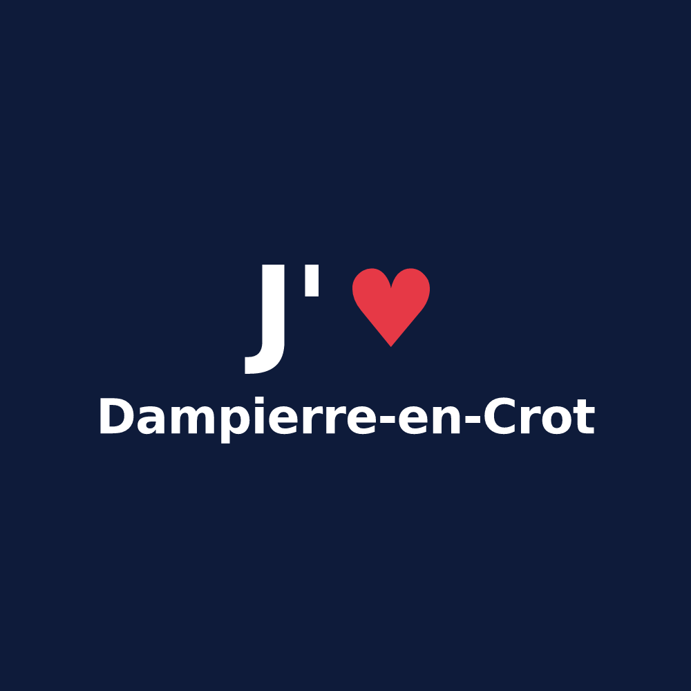 T-shirt personnalisé Dampierre-en-Crot — design J'aime Dampierre-en-Crot