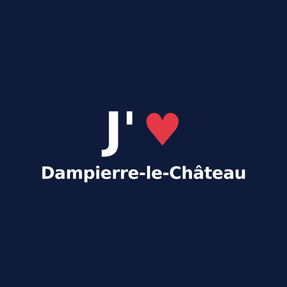 T-shirt personnalisé Dampierre-le-Château — design J'aime Dampierre-le-Château