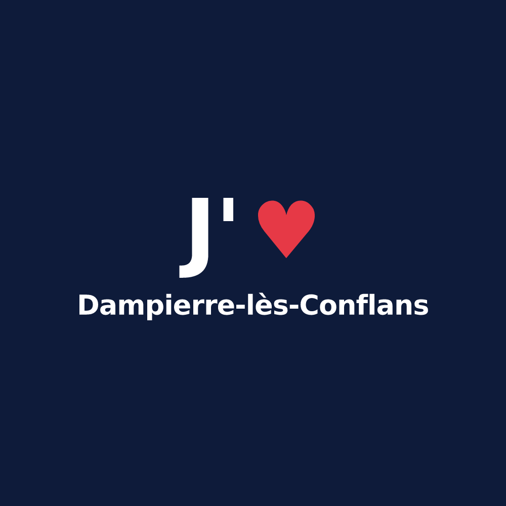 T-shirt personnalisé Dampierre-lès-Conflans — design J'aime Dampierre-lès-Conflans