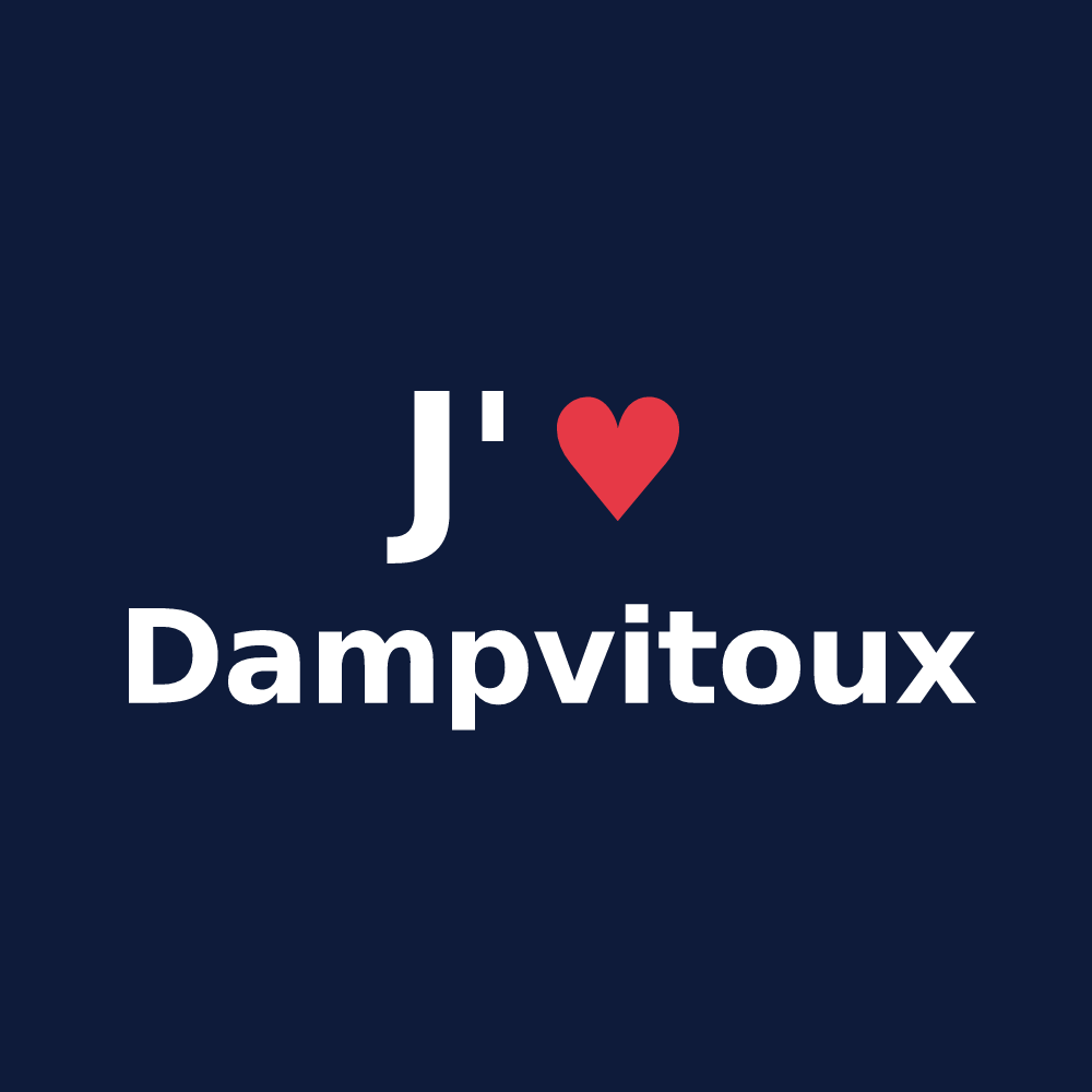 T-shirt personnalisé Dampvitoux — design J'aime Dampvitoux