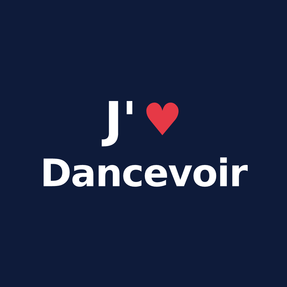 T-shirt personnalisé Dancevoir — design J'aime Dancevoir