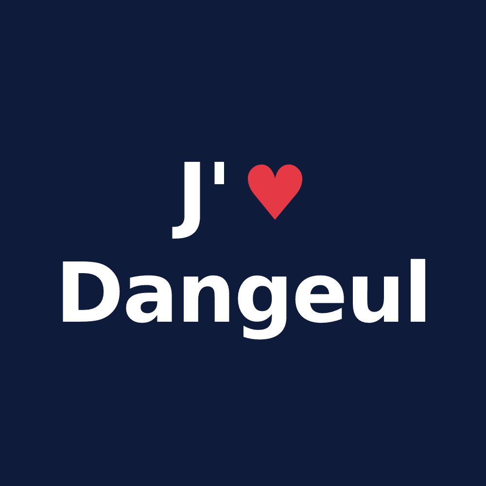 T-shirt personnalisé Dangeul — design J'aime Dangeul