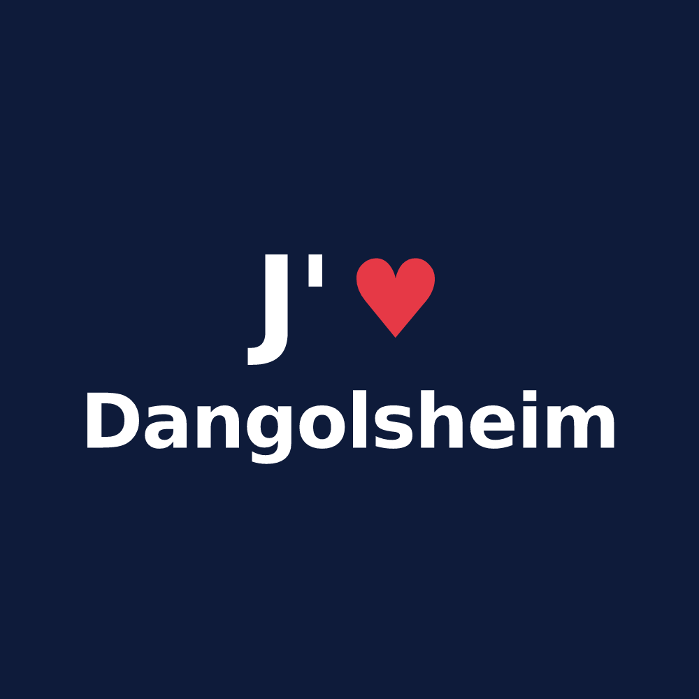 T-shirt personnalisé Dangolsheim — design J'aime Dangolsheim