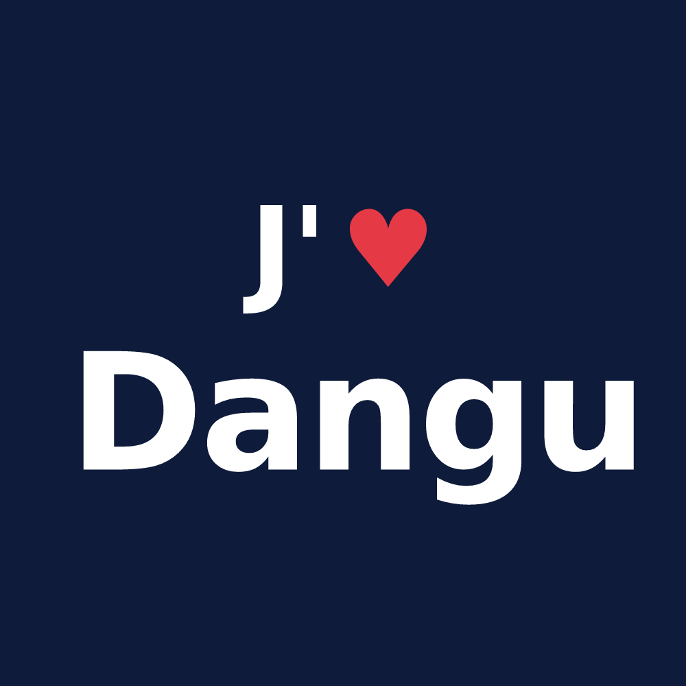 T-shirt personnalisé Dangu — design J'aime Dangu