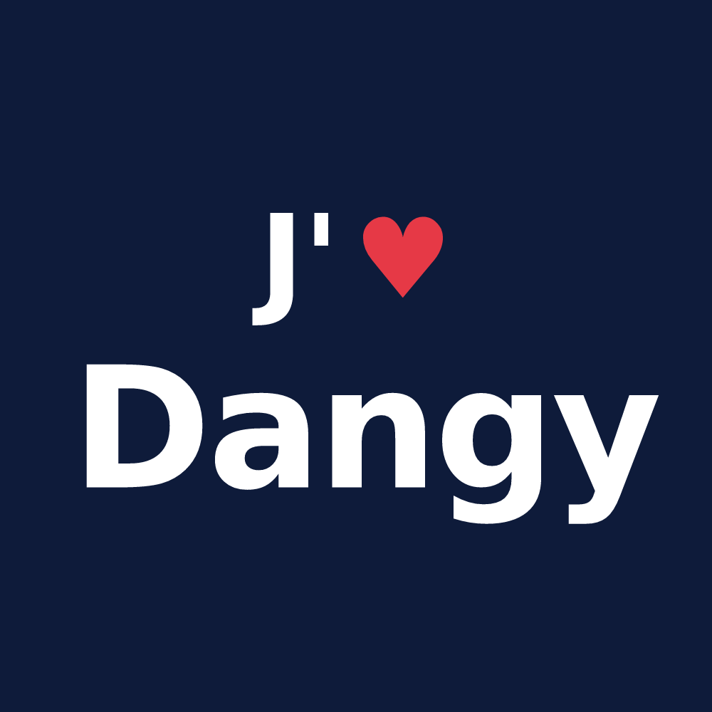 T-shirt personnalisé Dangy — design J'aime Dangy
