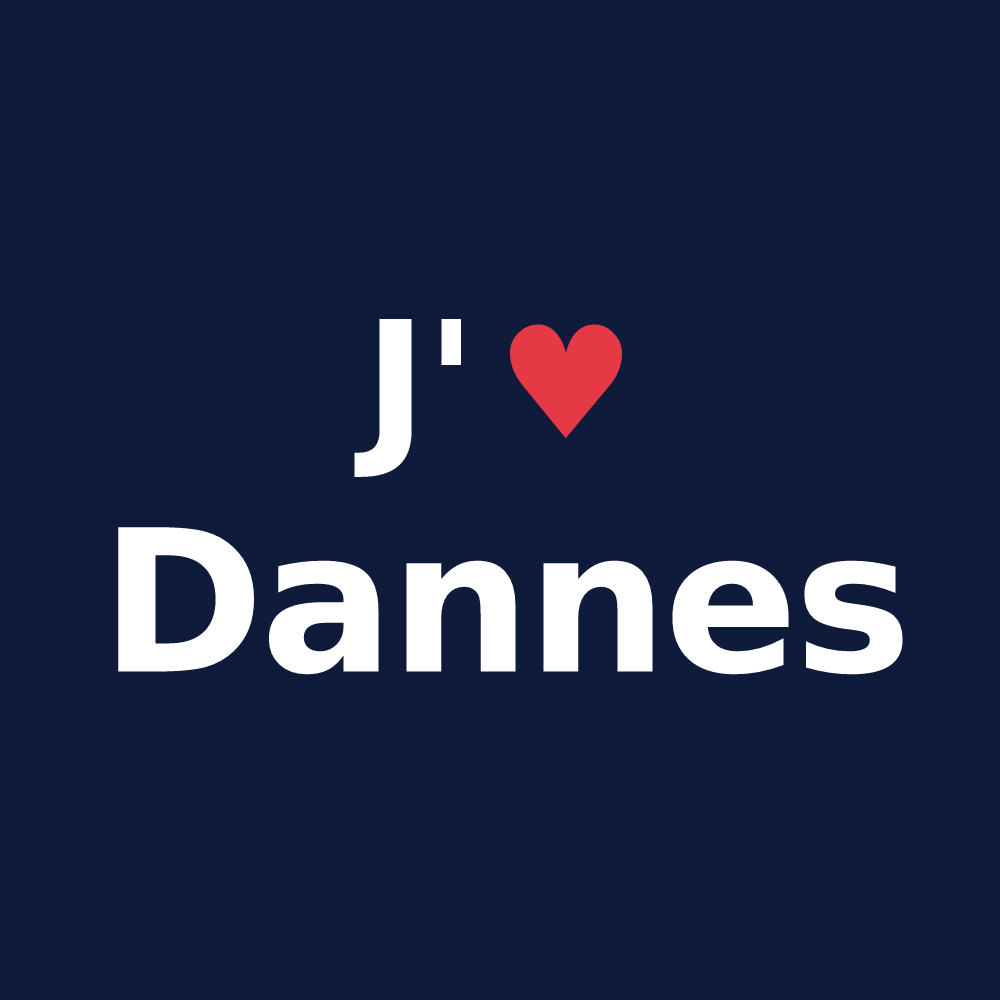T-shirt personnalisé Dannes — design J'aime Dannes