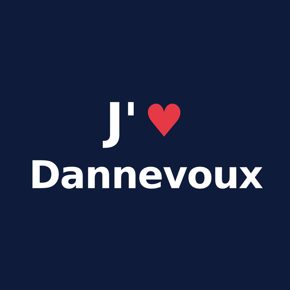 T-shirt personnalisé Dannevoux — design J'aime Dannevoux