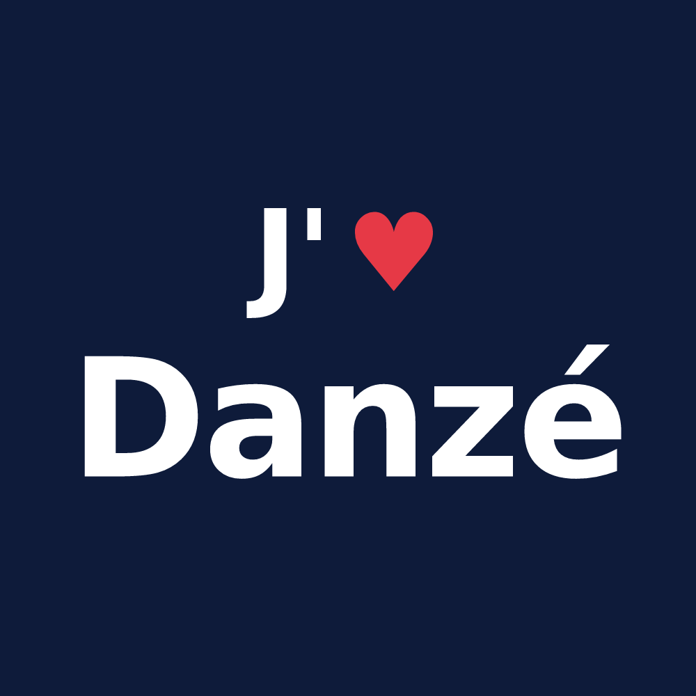 T-shirt personnalisé Danzé — design J'aime Danzé