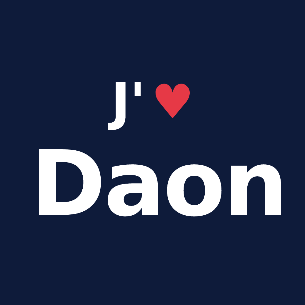 T-shirt personnalisé Daon — design J'aime Daon