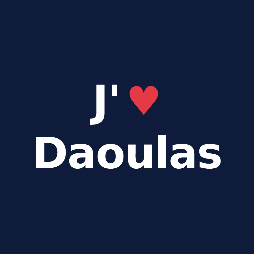 T-shirt personnalisé Daoulas — design J'aime Daoulas