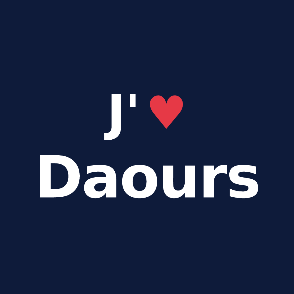 T-shirt personnalisé Daours — design J'aime Daours