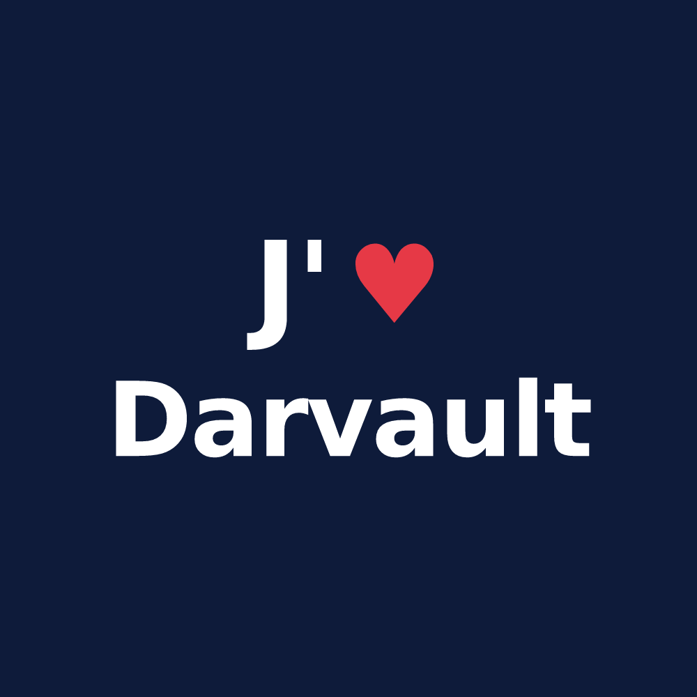 T-shirt personnalisé Darvault — design J'aime Darvault