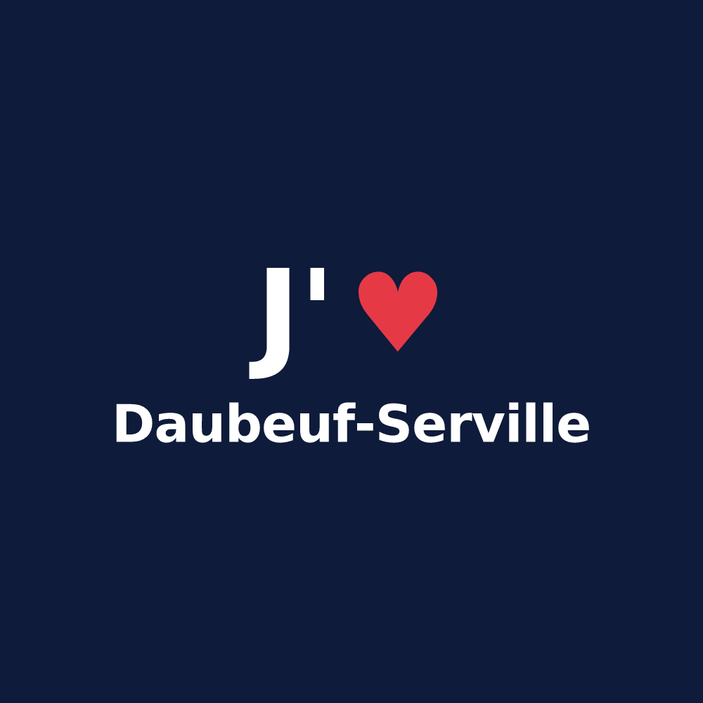 T-shirt personnalisé Daubeuf-Serville — design J'aime Daubeuf-Serville