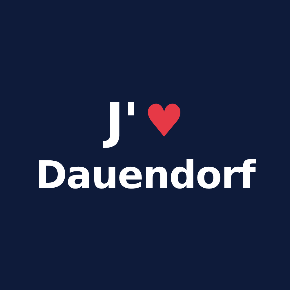 T-shirt personnalisé Dauendorf — design J'aime Dauendorf
