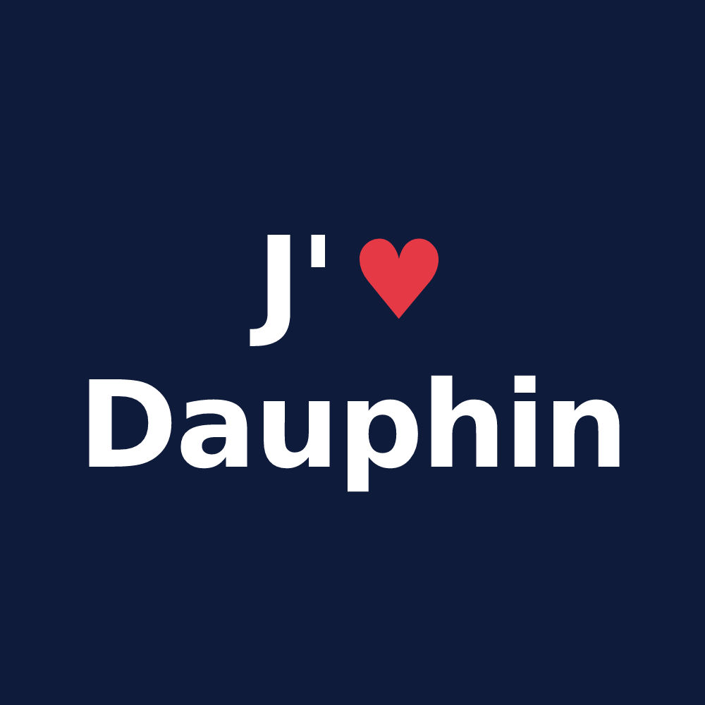 T-shirt personnalisé Dauphin — design J'aime Dauphin