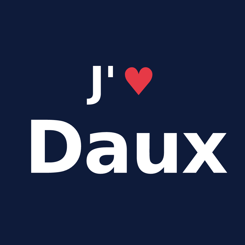 T-shirt personnalisé Daux — design J'aime Daux