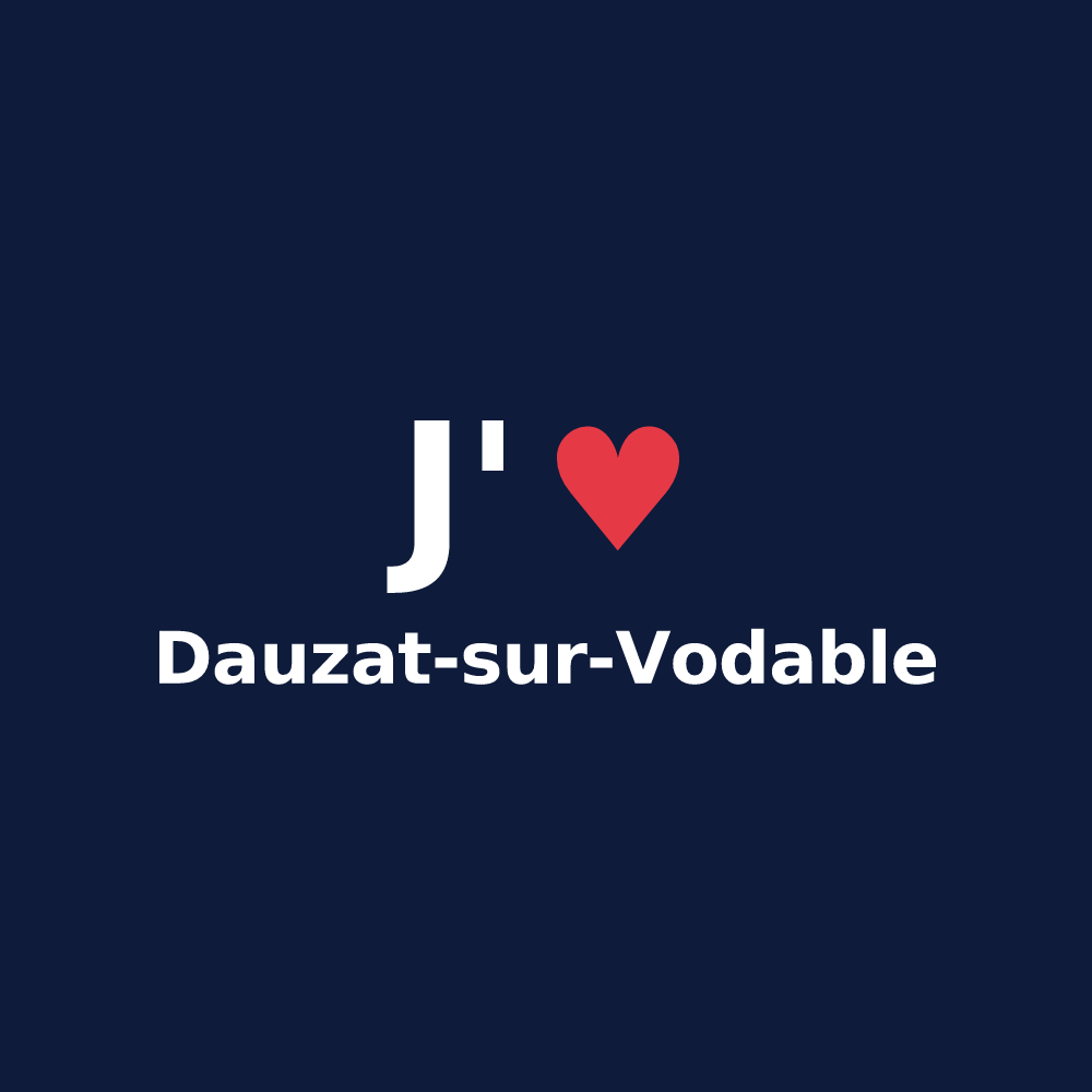 T-shirt personnalisé Dauzat-sur-Vodable — design J'aime Dauzat-sur-Vodable