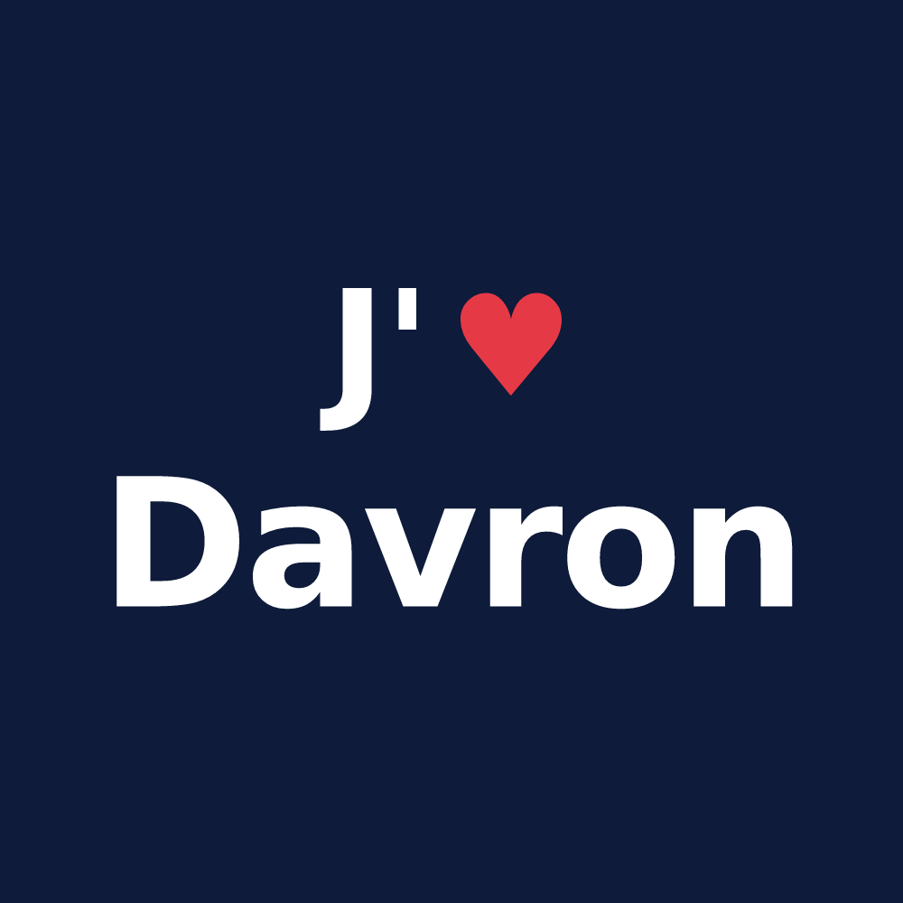 T-shirt personnalisé Davron — design « J'aime Davron » imprimé sur le t-shirt