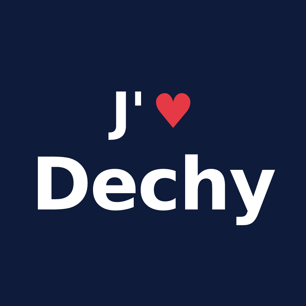 T-shirt personnalisé Dechy — design J'aime Dechy