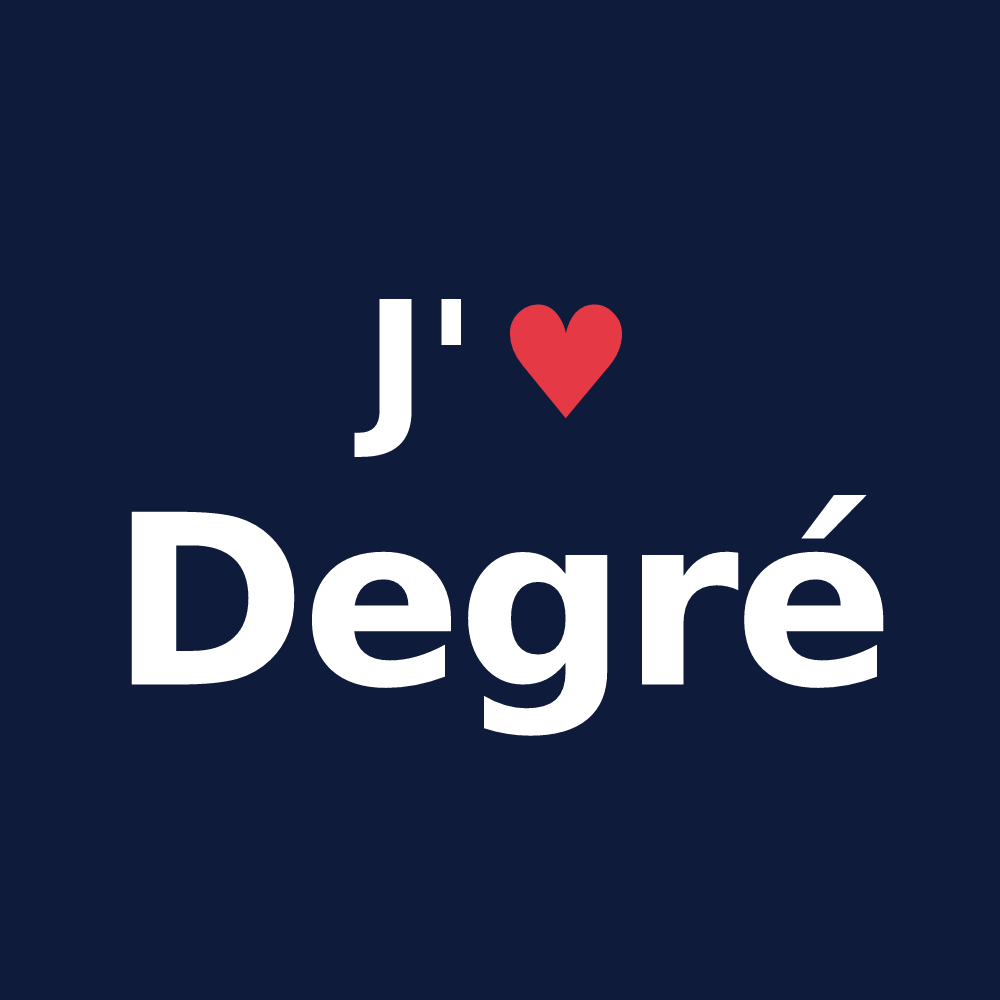 T-shirt personnalisé Degré — design J'aime Degré