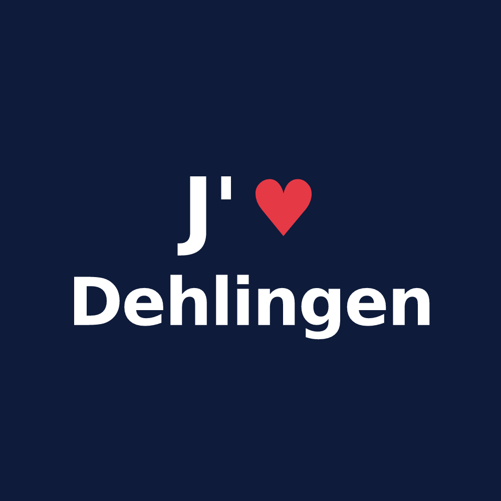 T-shirt personnalisé Dehlingen — design J'aime Dehlingen
