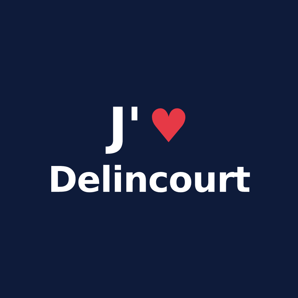 T-shirt personnalisé Delincourt — design J'aime Delincourt