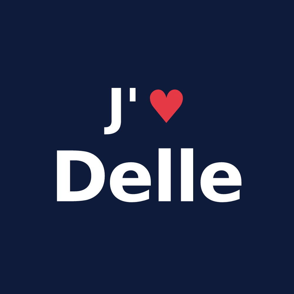 T-shirt personnalisé Delle — design J'aime Delle