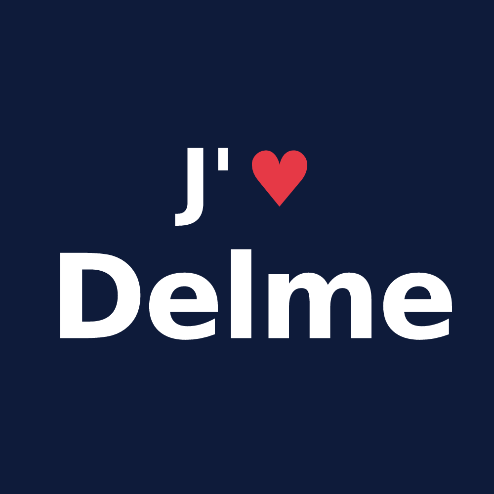 T-shirt personnalisé Delme — design « J'aime Delme » imprimé sur le t-shirt