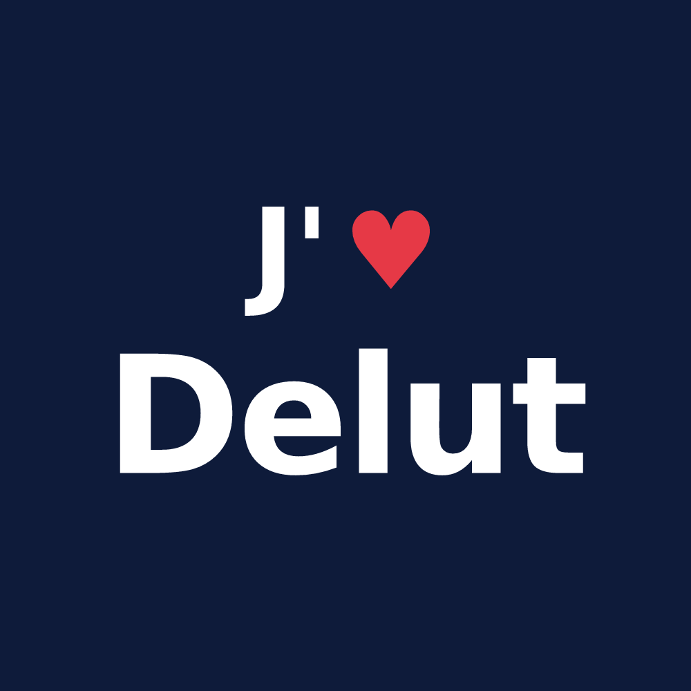 T-shirt personnalisé Delut — design J'aime Delut