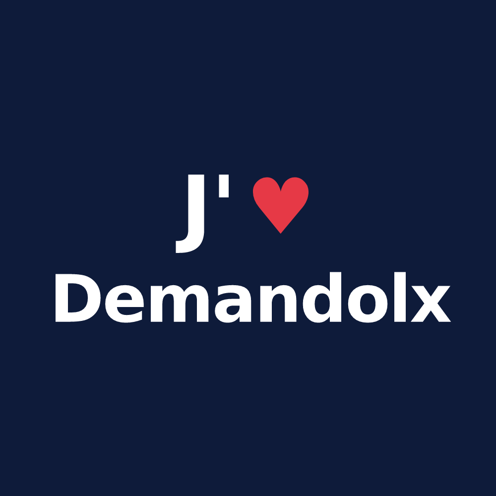 T-shirt personnalisé Demandolx — design J'aime Demandolx